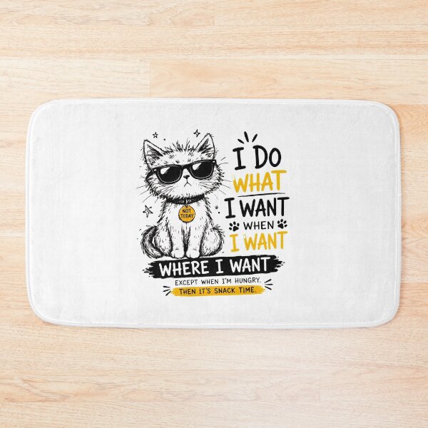 Item preview, Funny Cat I Do What I Want Sunglasses Snack Time Quote designed and sold by Dmo3HarkoArt.
