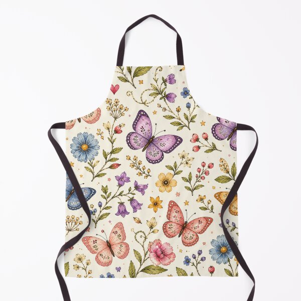 Item preview, Vintage Butterfly Floral Pattern – Colorful Botanical Cottagecore Design designed and sold by CreativeCharmCo.