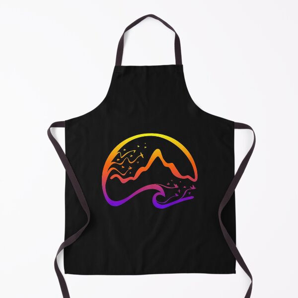 Item preview, Abstract Mountain Wave Birds Sunset Gradient Design designed and sold by YarningsandYear.