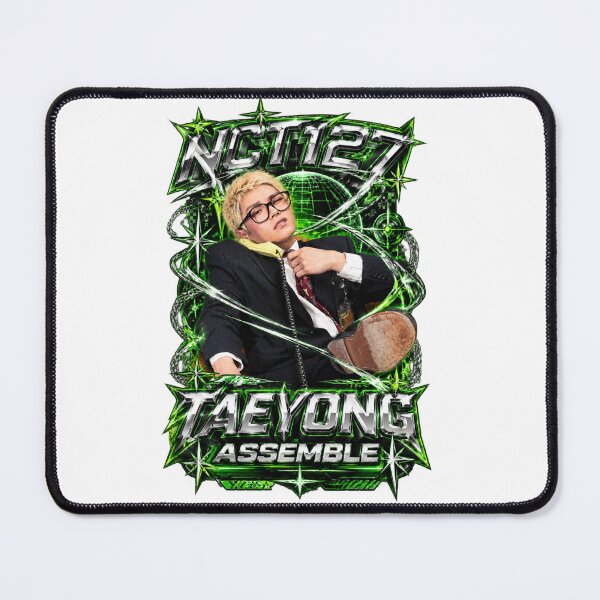 Item preview, NCT Taeyong Assemble Y2K Acid Graphic Neon Glow Art designed and sold by Valeree Store.