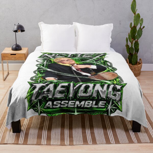 Item preview, NCT Taeyong Assemble Y2K Acid Graphic Neon Glow Art designed and sold by Valeree Store.