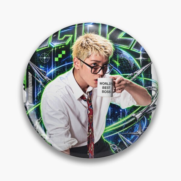 Item preview, Blingy Taeyong NCT Electric Green Tribal Chrome Graphic designed and sold by Valeree Store.
