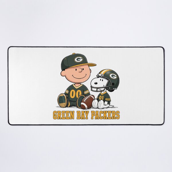 Item preview, Snoopy And Charlie Green Bay Football Fan designed and sold by CaneufeyCip.