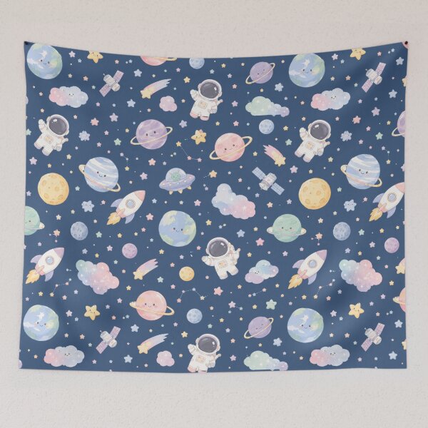 Item preview, Cute Watercolor Space Galaxy Seamless Pattern designed and sold by Skyrocketz.