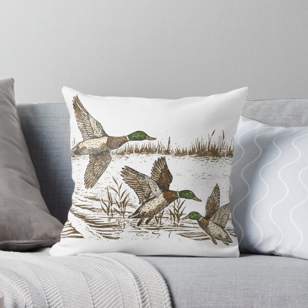 Item preview, Vintage Mallard Ducks Flying Waterfowl Marsh Hunting Wildlife Graphic designed and sold by Thedustyart.