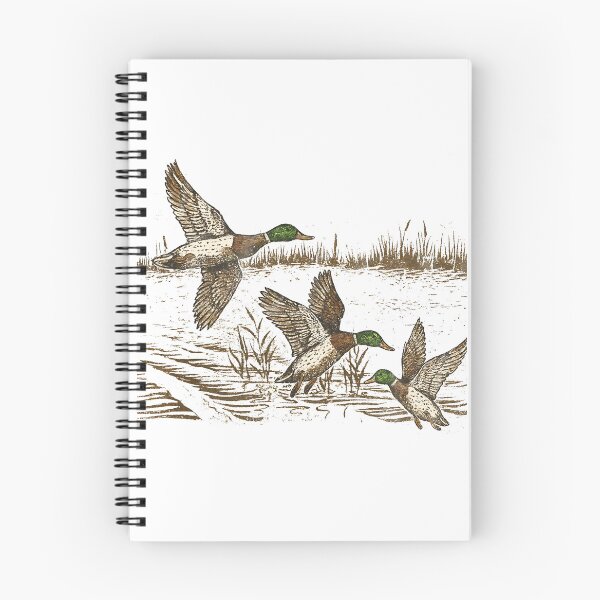 Item preview, Vintage Mallard Ducks Flying Waterfowl Marsh Hunting Wildlife Graphic designed and sold by Thedustyart.