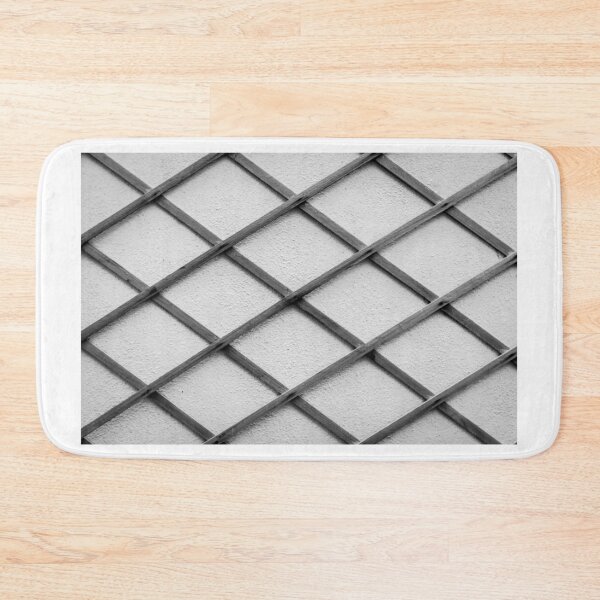 Item preview, Black and White Lattice Fence Pattern on Textured Wall for Abstract Backgrounds designed and sold by Nmallia.