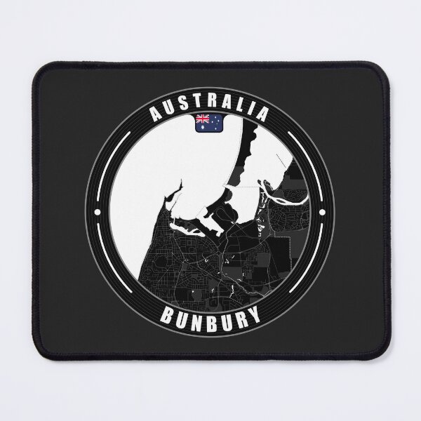 Item preview, Bunbury Australia City Map designed and sold by Thistle-TShop.