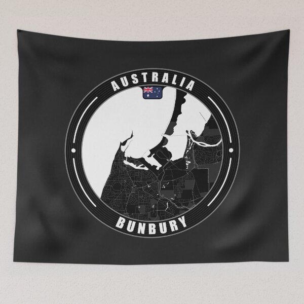 Item preview, Bunbury Australia City Map  designed and sold by Thistle-TShop.