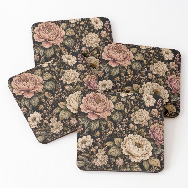 Item preview, Vintage Dark Floral Botanical Pattern designed and sold by Mikena1996.