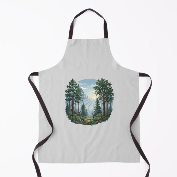 Item preview, Misty Forest Sunbeams and Deer Illustration designed and sold by hattie's.