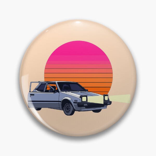 Item preview, Synthwave Retro Anime Hatchback Hero designed and sold by KungPowUnicorn.