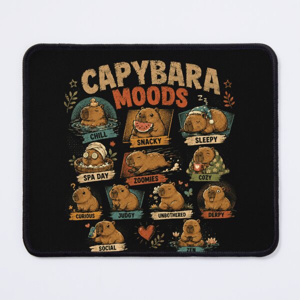 Item preview, Capybara Moods Animal Lover Pet Owner designed and sold by JonesFlora2025.