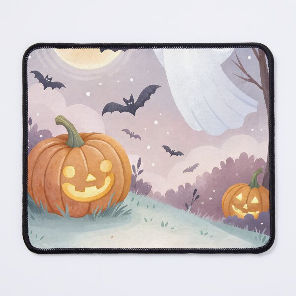 Item preview, Cute Pastel Watercolor Ghost and Pumpkins designed and sold by AlinaMel.