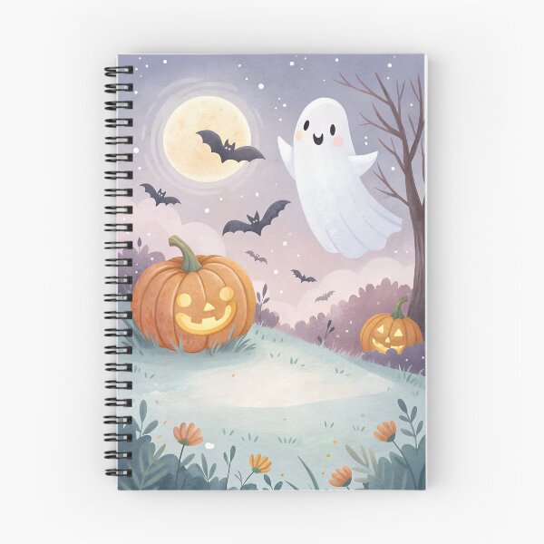 Item preview, Cute Pastel Watercolor Ghost and Pumpkins designed and sold by AlinaMel.