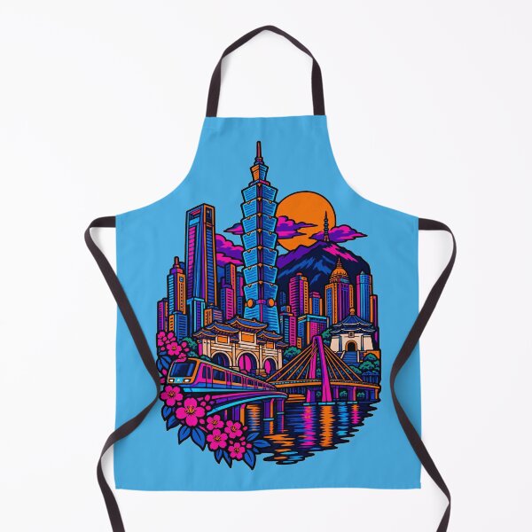 Item preview, Taipei 101 Taiwan City Skyline Neon Synthwave Sunset Travel designed and sold by KungPowUnicorn.