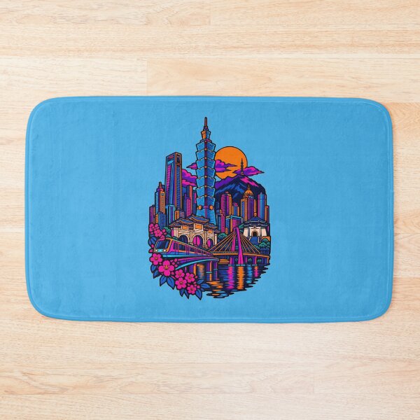 Item preview, Taipei 101 Taiwan City Skyline Neon Synthwave Sunset Travel designed and sold by KungPowUnicorn.