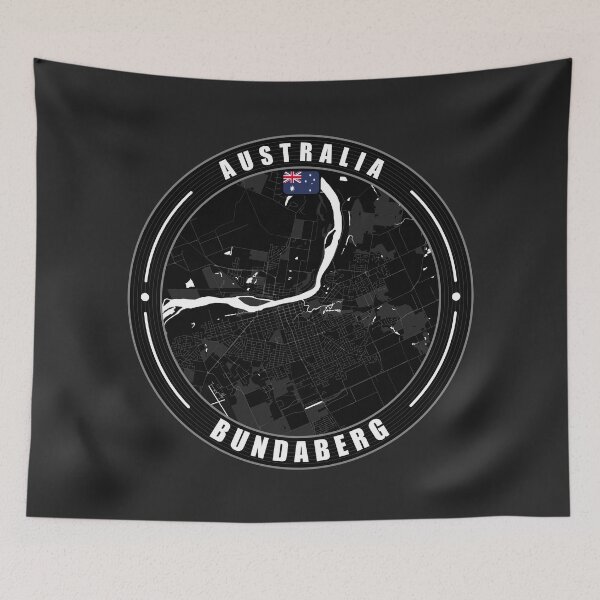 Item preview, Bundaberg Australia City Map  designed and sold by Thistle-TShop.