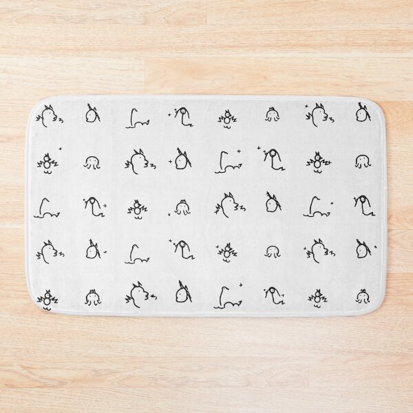 Item preview, Mythical Bestiary Doodle Vector Micro Icon Pattern Fantasy Creatures designed and sold by KungPowUnicorn.