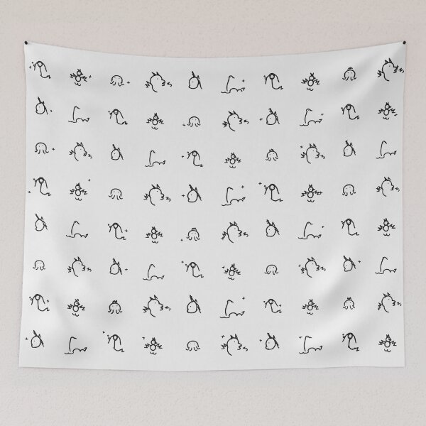 Item preview, Mythical Bestiary Doodle Vector Micro Icon Pattern Fantasy Creatures designed and sold by KungPowUnicorn.