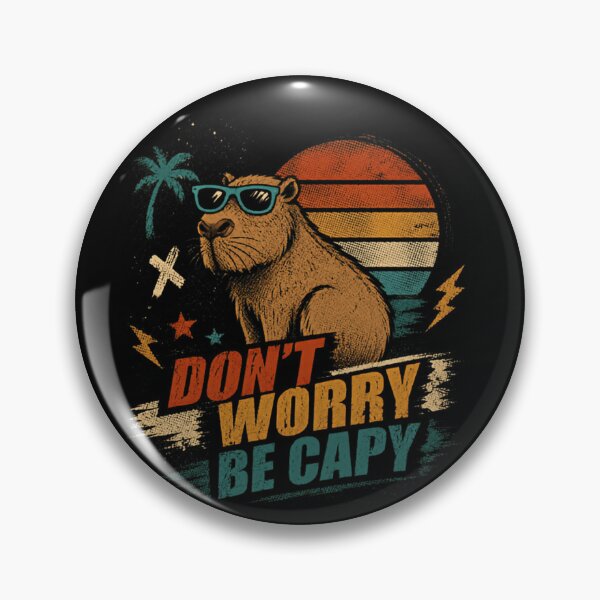 Item preview, Don't Worry Be Capy Capybara Animal Lover Pun designed and sold by JonesFlora2025.