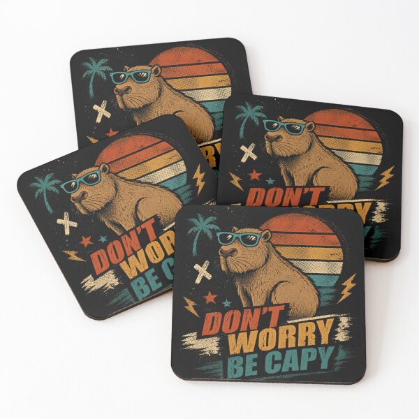 Item preview, Don't Worry Be Capy Capybara Animal Lover Pun designed and sold by JonesFlora2025.