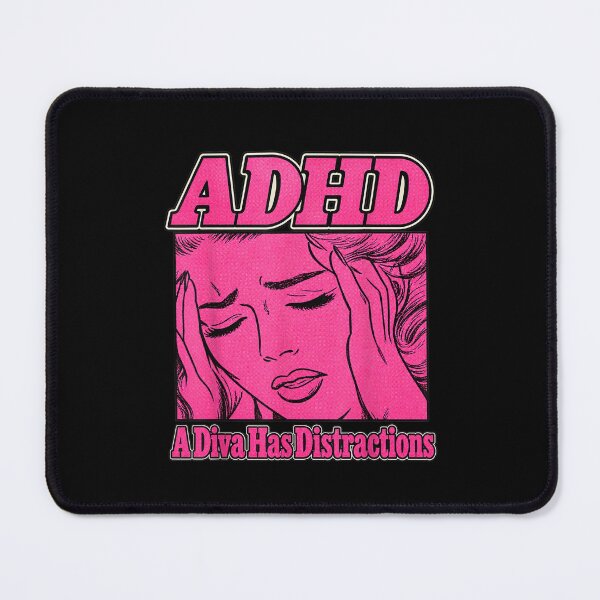 Item preview, ADHD A Diva Has Distractions Funny Retro Diva  designed and sold by marlo-quade.