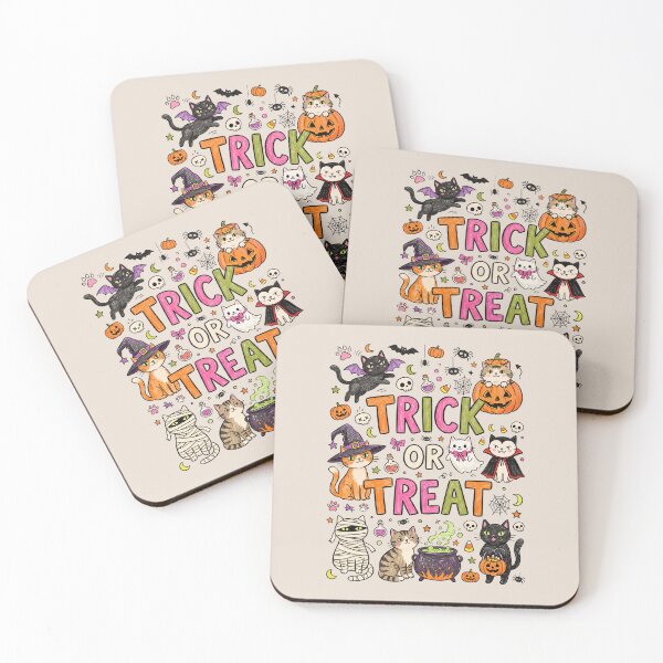 Item preview, Halloween Cats Trick Or Treat designed and sold by dudelinart.