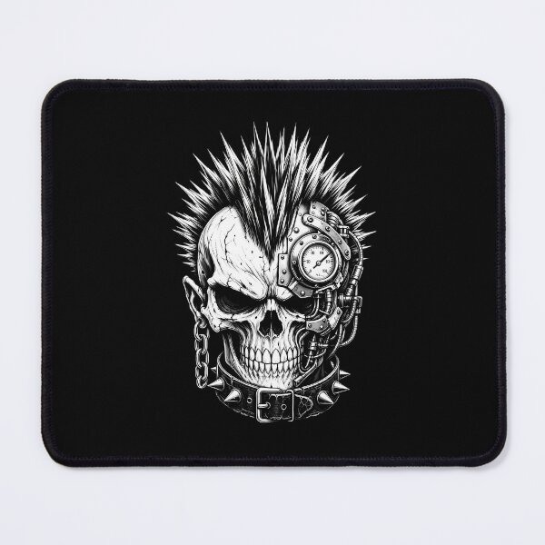 Item preview, Punk Skull With Mohawk Steampunk Gauge designed and sold by Linework Studio.