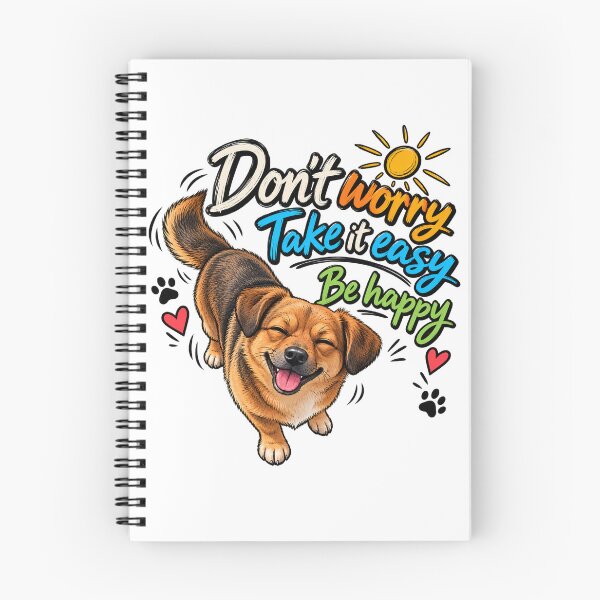 Item preview, Don’t Worry, Take It Easy, Be Happy – Happy Dog designed and sold by NOVS·94.
