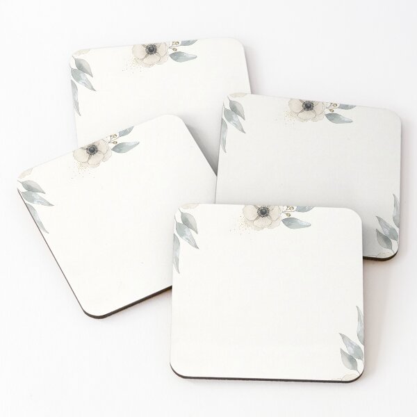 Item preview, White Anemone Eucalyptus Floral Border designed and sold by ArtlightStudio.