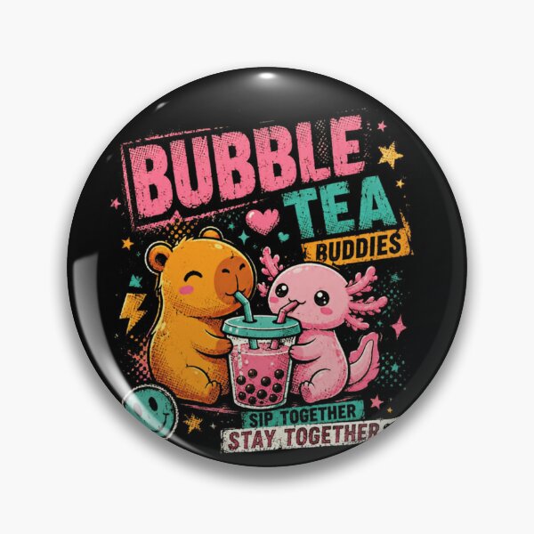 Item preview, Bubble Tea Buddies Sip Together Stay Together Axolotl Bear Friendship Boba Lovers designed and sold by JonesFlora2025.