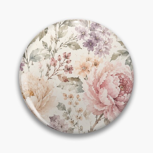 Item preview, Romantic Pastel Peonies and Wildflowers Pattern designed and sold by Mikena1996.