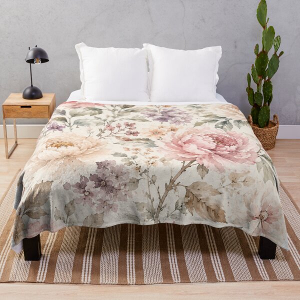 Item preview, Romantic Pastel Peonies and Wildflowers Pattern designed and sold by Mikena1996.
