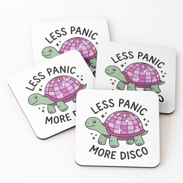 Item preview, Less Panic More Disco Groovy Turtle Anxiety Humor Retro Disco Ball designed and sold by raedattia.