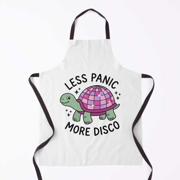 Item preview, Less Panic More Disco Groovy Turtle Anxiety Humor Retro Disco Ball designed and sold by raedattia.