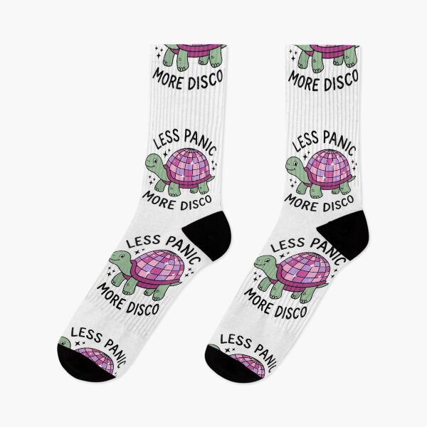 Item preview, Less Panic More Disco Groovy Turtle Anxiety Humor Retro Disco Ball designed and sold by raedattia.