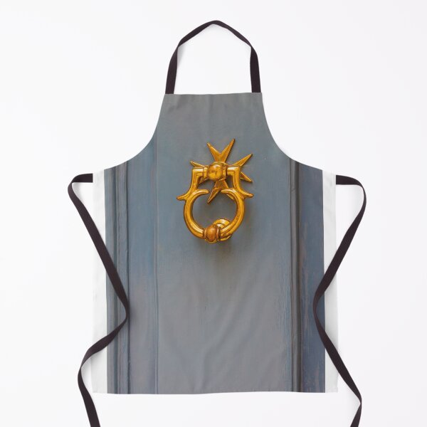Item preview, Elegant Golden Door Knocker With Starburst Backing On Classic Blue Front Door designed and sold by Nmallia.