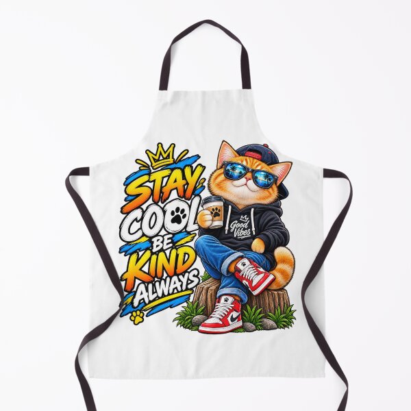 Item preview, Stay Cool Be Kind Always – Cool Cat Good Vibes designed and sold by Design Sounds Studio.