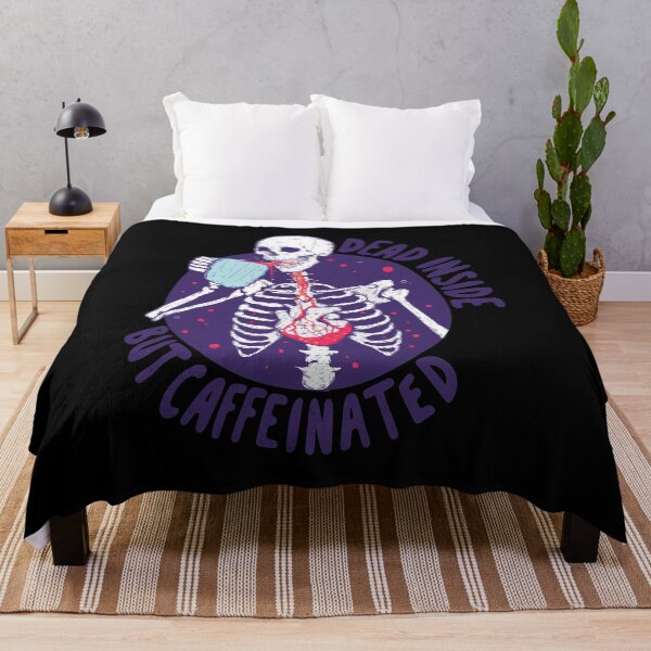 Item preview, Skeleton Drinking Coffee Dead Inside Caffeinated designed and sold by ANGELREYNOLS.