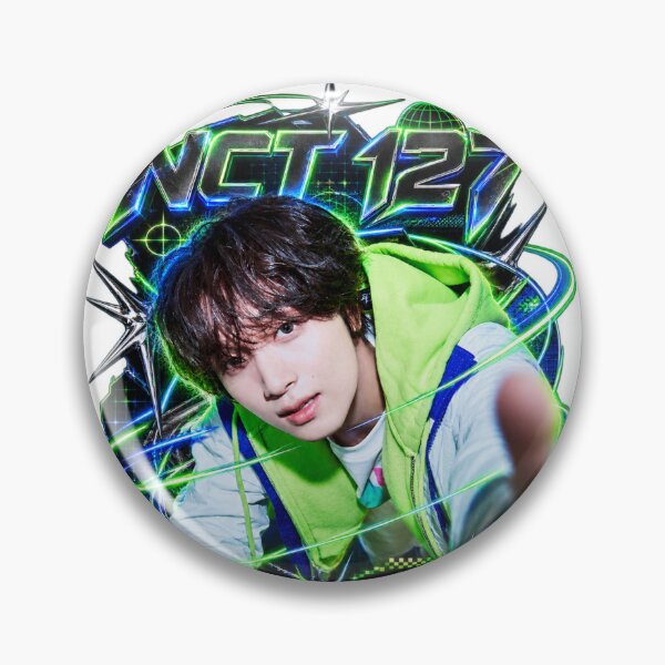Item preview, Blingy Haechan NCT Electric Green Tribal Chrome Graphic designed and sold by Valeree Store.