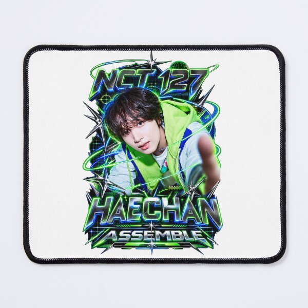 Item preview, Blingy Haechan NCT Electric Green Tribal Chrome Graphic designed and sold by Valeree Store.