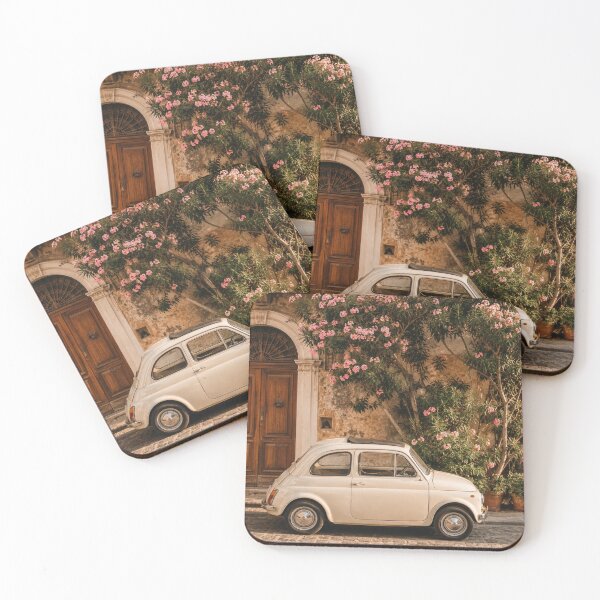 Item preview, Italian Street with Vintage Car and Flowers designed and sold by Soul & Nature Studio.