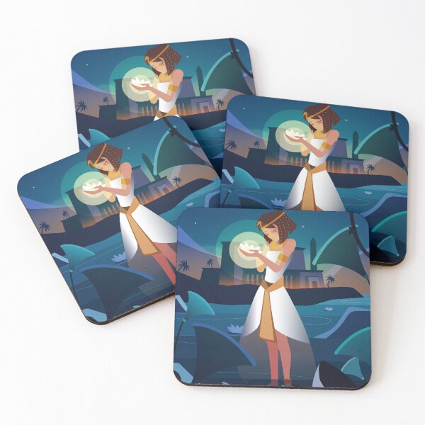 Item preview, Ancient Egyptian girl holding lotus flower designed and sold by Natsuzie.