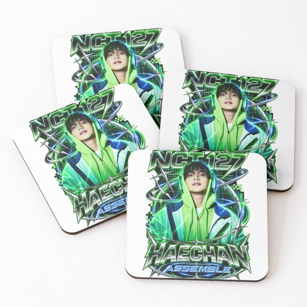 Item preview, NCT Haechan Assemble Y2K Acid Graphic Neon Glow Art designed and sold by Valeree Store.