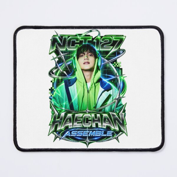 Item preview, NCT Haechan Assemble Y2K Acid Graphic Neon Glow Art designed and sold by Valeree Store.