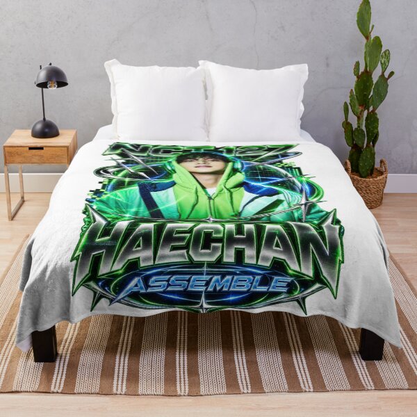 Item preview, NCT Haechan Assemble Y2K Acid Graphic Neon Glow Art designed and sold by Valeree Store.