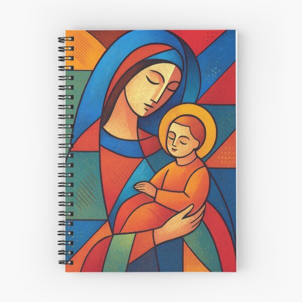 Item preview, Virgin Mary with Jesus illustration – Sacred Christian Art designed and sold by GalleryKauffeld.