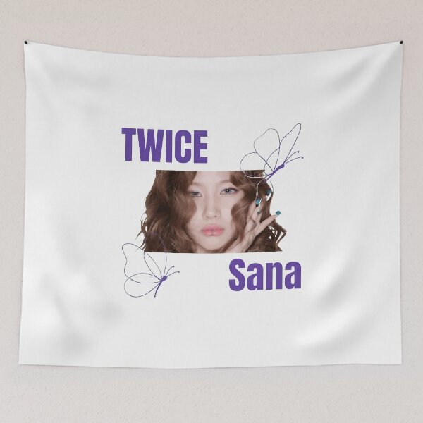 Item preview, TWICE Sana K-Pop Butterfly Portrait designed and sold by sesenlavadie.