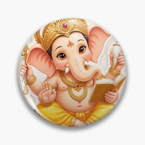Item preview, Cute Cartoon Ganesha Sticker — Hindu God — Ganesh Chaturthi Gift — Chibi Ganesha — Elephant God — Indian Art designed and sold by ManjuIyer.